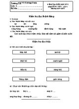 Bộ đề kiểm tra môn Tiếng Việt Khối 1 - Năm học 2014-2015